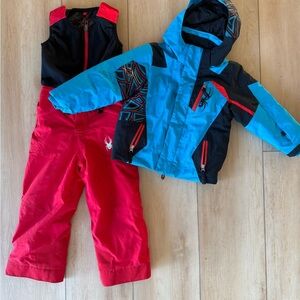 Spyder Blue and Red Ski Snowboard Youth Jacket